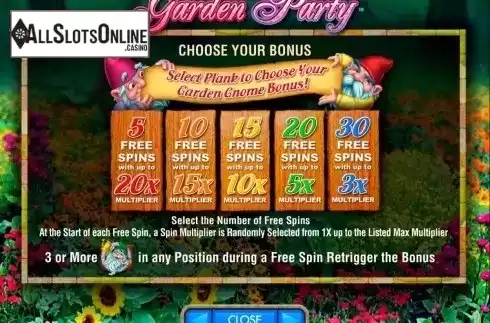 Screen5. Garden Party from IGT