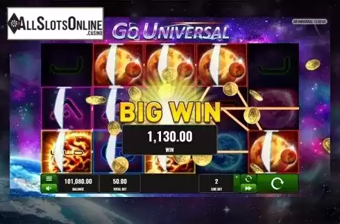 Big win screen. Go Universal from Playreels