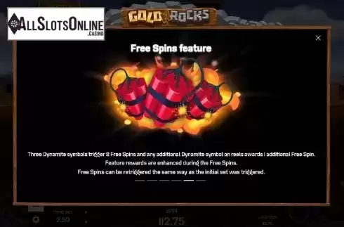 FS Feature screen. Gold 'N' Rocks from Golden Rock Studios