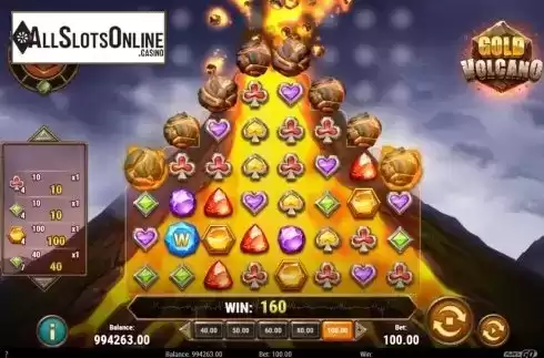 Lava Feature. Gold Volcano from Play'n Go
