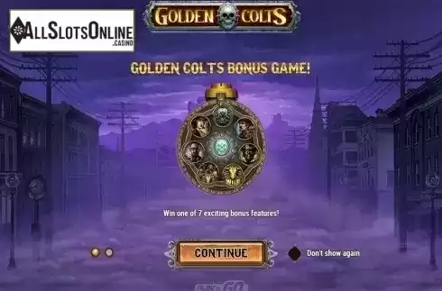 Intro screen 1. Golden Colts from Play'n Go