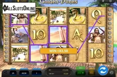 Wild win screen 2. Golden Dunes from Oryx