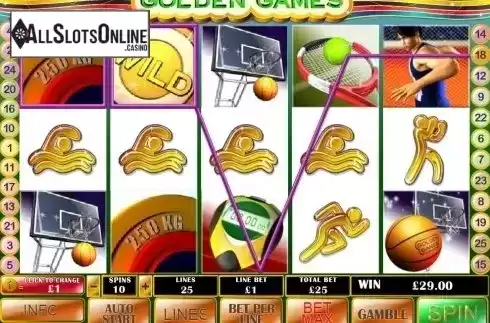 Wild Win screen. Golden Games from Playtech