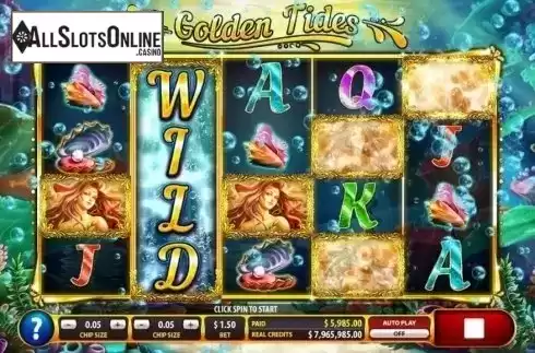 Win Screen 1 - Golden Mermaids. Golden Tides from 2by2 Gaming