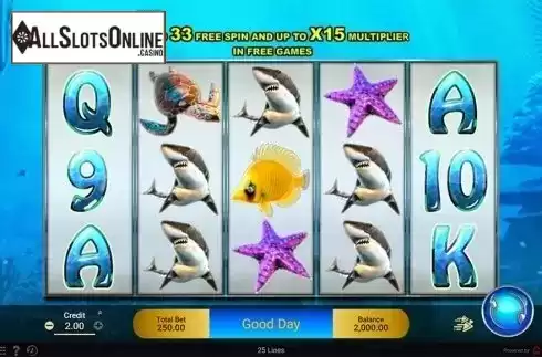 Reels screen. Golden Whale from Spadegaming