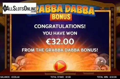 Bonus Win. Grabba Dabba from CORE Gaming