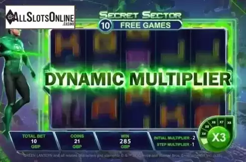 Dynamic Multiplier. Green Lantern (Playtech) from Playtech