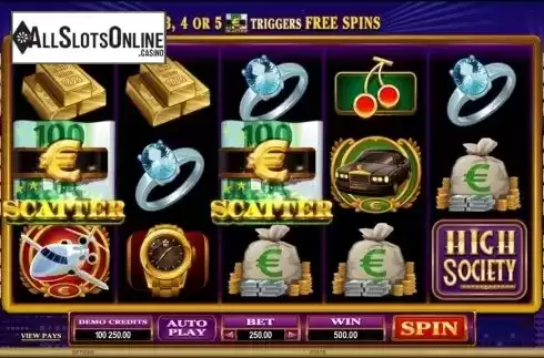 Screen9. High Society from Microgaming