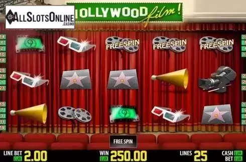 Free spin symbol screen. Hollywood HD from World Match