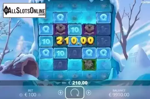 Win Screen. Ice Ice Yeti from Nolimit City
