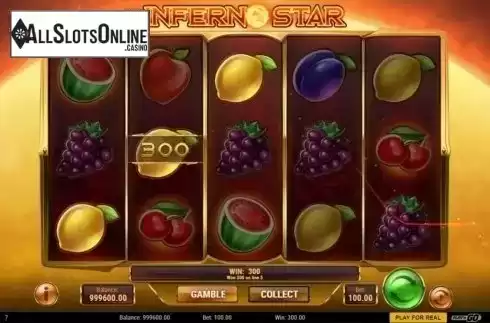 Win Screen. Inferno Star from Play'n Go