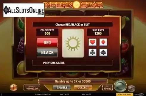 Gamble. Inferno Star from Play'n Go