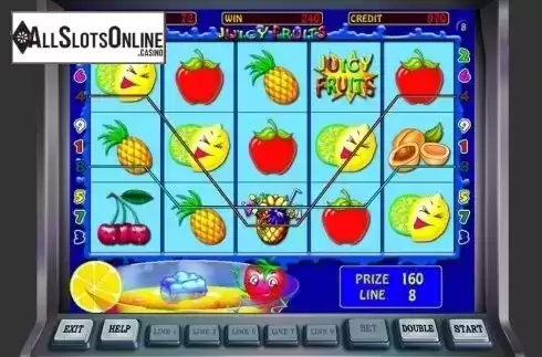 Win Screen. Juicy Fruits from Allbet Gaming