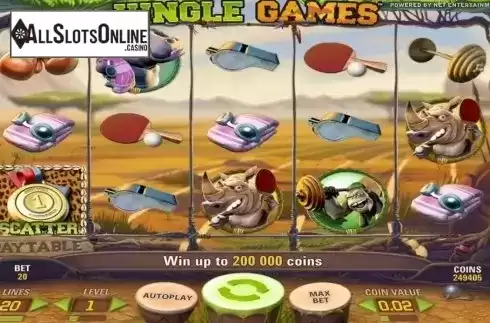 Win Screen . Jungle Games from NetEnt
