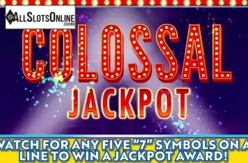 Colossal Jackpot screen. Jackpot City from Incredible Technologies