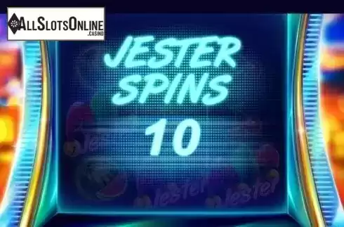Free Spins Screen. Jester Spins from Red Tiger
