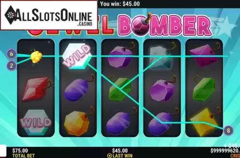 Win Screen. Jewel Bomber from Slot Factory