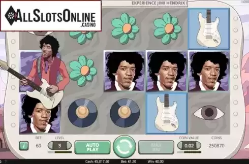 Screen2. Jimi Hendrix from NetEnt