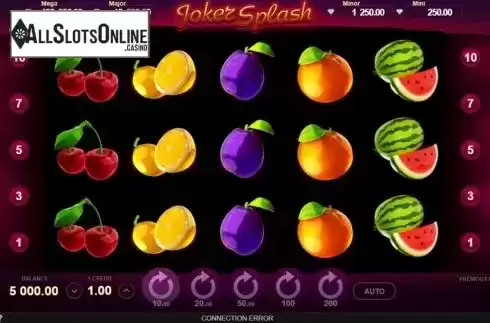 Reel Screen. Joker Splash (Gamzix) from Gamzix