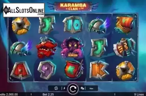 Reel Screen. Karamba Clan from Microgaming
