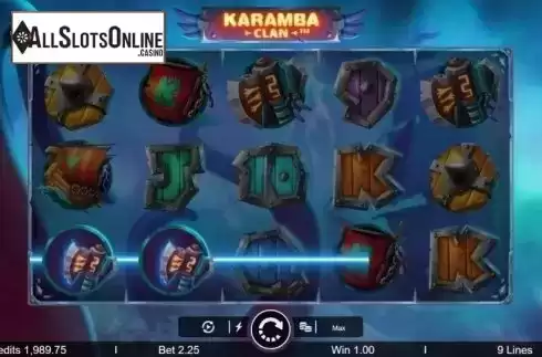 Win Screen. Karamba Clan from Microgaming