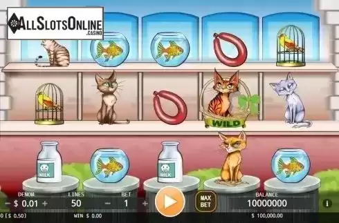 Reel screen. Kitty Living from KA Gaming
