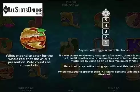 Paytable 2. Koi Fortunes from Concept Gaming