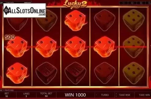 Win screen 2. Lucky Dice 2 from Endorphina