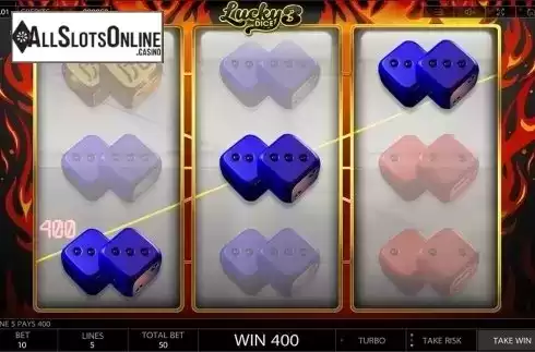 Win screen 2. Lucky Dice 3 from Endorphina