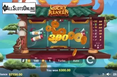 Win screen 3. Lucky Heaven from Lady Luck Games