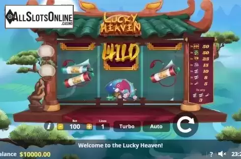 Reel screen. Lucky Heaven from Lady Luck Games