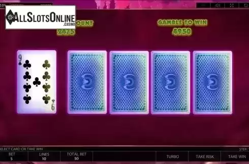 Gamble screen. Lucky Lands from Endorphina
