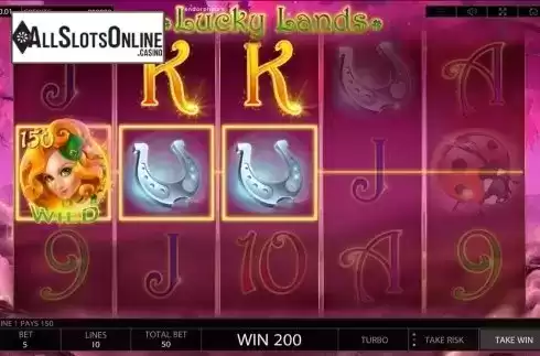 Wild Win screen. Lucky Lands from Endorphina