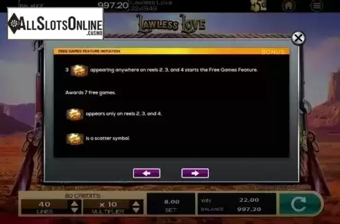 Info 1. Lawless Love from High 5 Games