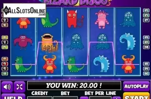 Win Screen. Lizard Disco from PlayPearls