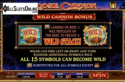 Screen2. Loose Cannon from Microgaming