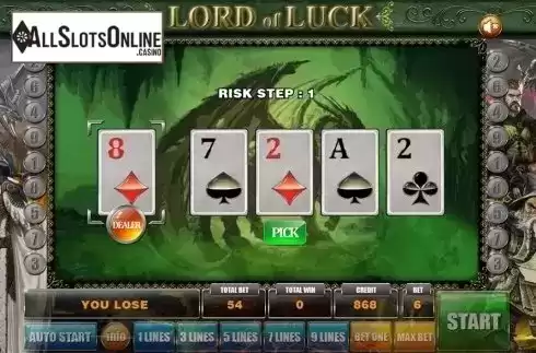 Gamble game 2. Lord Of Luck (GameX) from GameX