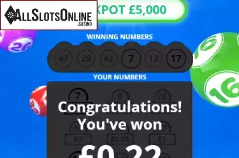 Win screen 2. Lotto Bronze from gamevy