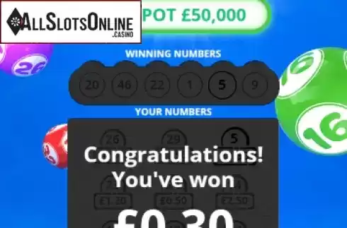 Win screen 2. Lotto Silver from gamevy
