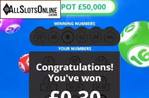 Win screen 1. Lotto Silver from gamevy