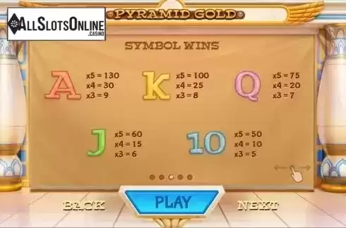 Screen3. Pyramid Gold from Cayetano Gaming