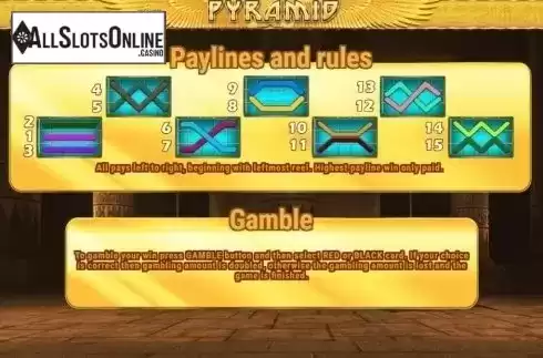 Paylines. Pyramid (Fazi) from Fazi