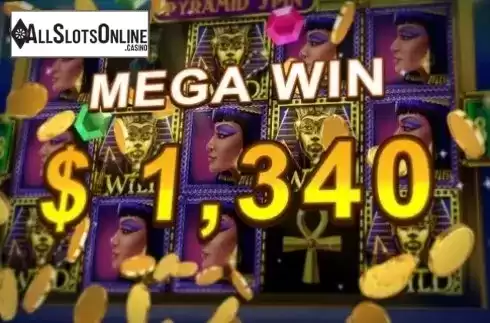 Mega Win Screen. Pyramid Spin from NetoPlay