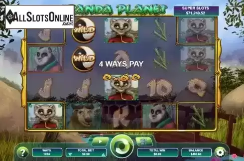 Win screen 3. Panda Planet from Arrows Edge