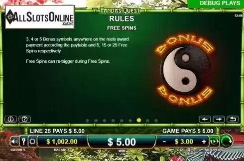 Free Spins. Pandas Quest from Aurify Gaming