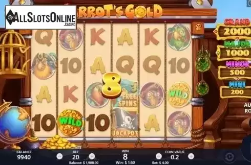 Win Screen 1. Parrot's Gold from Pariplay