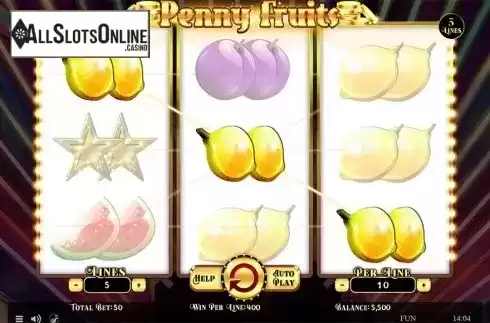 Game workflow 3. Penny Fruits from Spinomenal