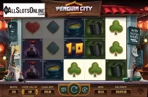 Win screen 2. Penguin City from Yggdrasil