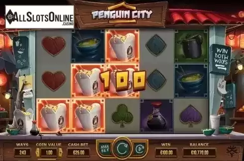 Win screen 3. Penguin City from Yggdrasil