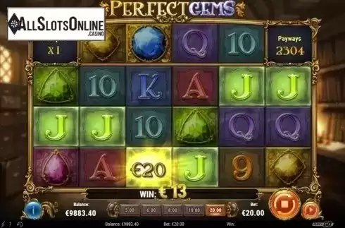 Win Screen 1. Perfect Gems from Play'n Go